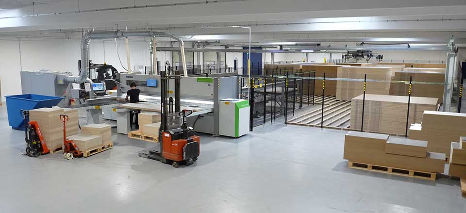 Biesse maskinerne flytter ind